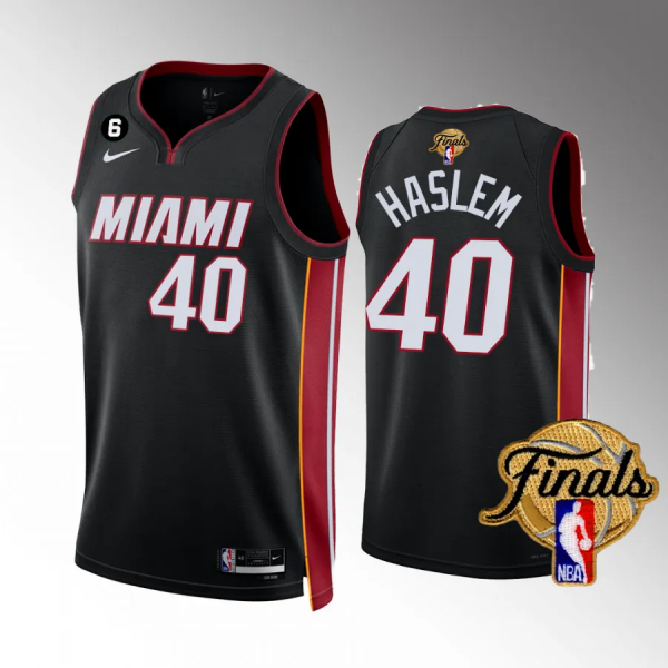 Udonis Haslem Men's Miami Heat 2023 NBA Finals Black #40 Statet Edition Jersey