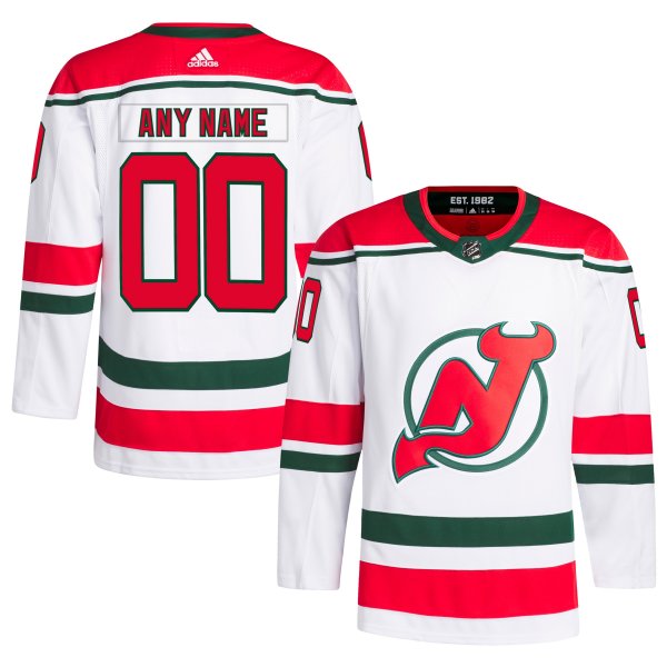 Men's New Jersey Devils adidas White 2022/23 Heritage Primegreen Pro Custom Jersey