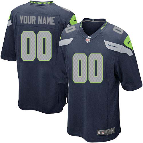 Nike Seattle Seahawks Customized Steel Blue Stitched Elite Youth NFL Jersey