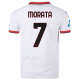 Puma AC Milan Alvaro Morata Away Jersey w/ Series A Patch 24/25 (Puma White)