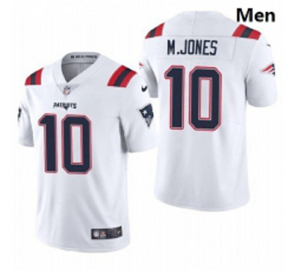 Men New England Patriots #10 Mac Jones White 2021 Draft Jersey