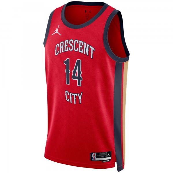 Unisex New Orleans Pelicans Brandon Ingram Jordan Brand Red Swingman Jersey - Statement Edition