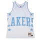 Men's Los Angeles Lakers  Mitchell & Ness White Hardwood Classics Blown Out Fashion Jersey