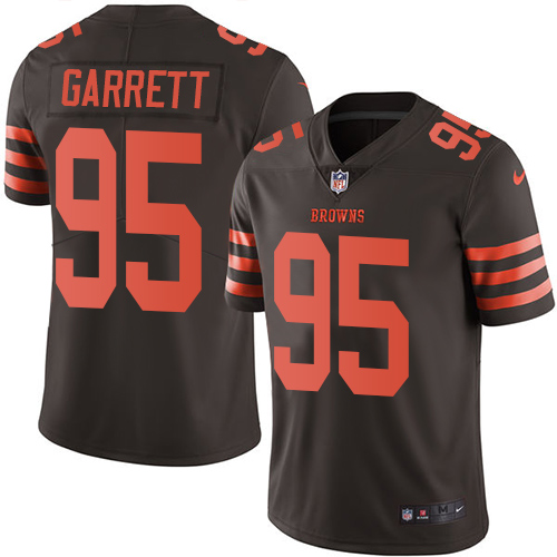 Nike Cleveland Browns #95 Myles Garrett Brown Youth Stitched NFL Limited Rush Jersey