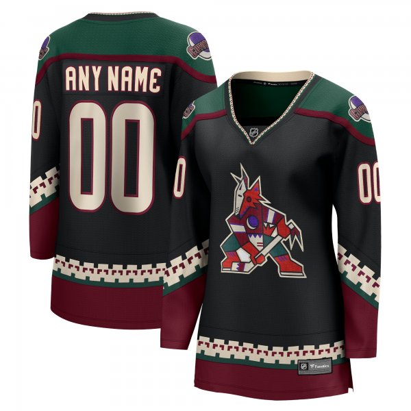 Women's Arizona Coyotes Fanatics Black Home Breakaway Custom Jersey