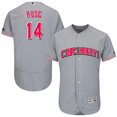 Cincinnati Reds #14 Pete Rose Grey Flexbase Collection Stitched MLB Jersey