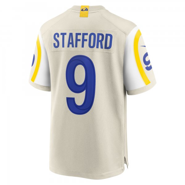 Men's Los Angeles Rams Matthew Stafford Nike Bone Player Game Jersey