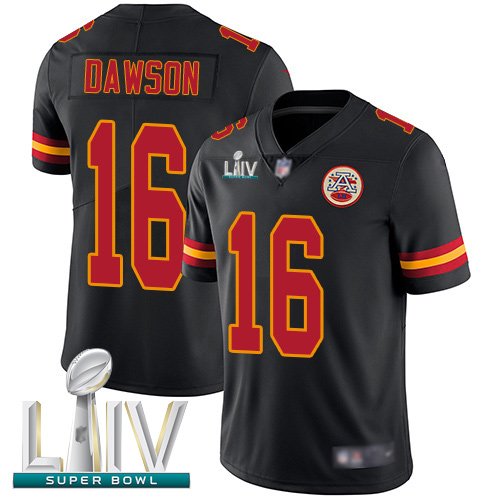 Kansas City Chiefs #16 Len Dawson Black Super Bowl LIV Bound Men's Stitched NFL Limited Rush Jersey