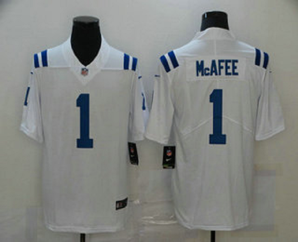 Men's Indianapolis Colts #1 Pat McAfee White 2017 Vapor Untouchable Stitched NFL Nike Limited Jersey