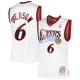 Men's Philadelphia 76ers Allen Iverson Mitchell & Ness White 2001/02 Hardwood Classics Swingman Jersey