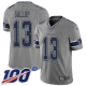 Men's Dallas Cowboys #13 Michael Gallup Gray Stitched NFL Limited Inverted Legend 100th Season Jersey