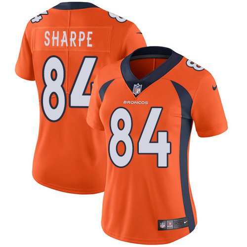 Nike Denver Broncos #84 Shannon Sharpe Orange Team Color Women's Stitched NFL Vapor Untouchable Limited Jersey