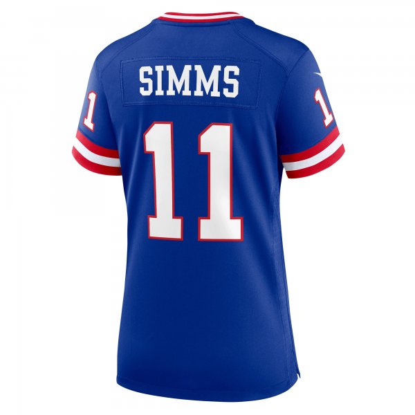 Women's New York Giants Phil Simms Nike Royal Classic Retired Player Game Jersey