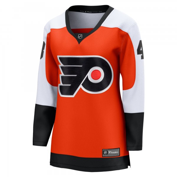 Women's Philadelphia Flyers Morgan Frost Fanatics Orange Home Breakaway Player Jersey