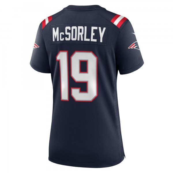 Men's New England Patriots Trace McSorley Nike Navy Game Player Jersey