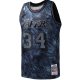 Men's Los Angeles Lakers Shaquille O'Neal Mitchell & Ness Black Hardwood Classics 1996/97 Tie-Dye Swingman Jersey