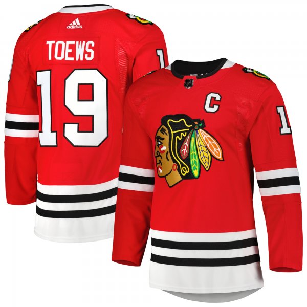 Men's Chicago Blackhawks Jonathan Toews adidas Red  Primegreen Pro Player Jersey