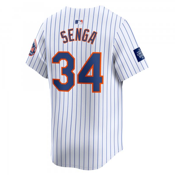 Men's New York Mets Kodai Senga Nike White 2024 MLB World Tour London Series Home Limited Player Jersey