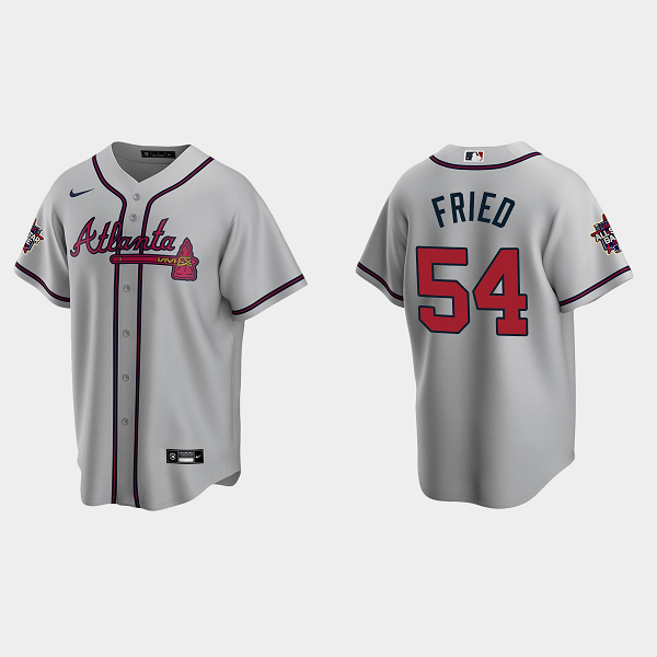 Men's Atlanta Braves #54 Max Fried Gray 2021 MLB All-Star Jersey