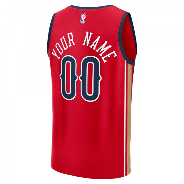 Youth New Orleans Pelicans  Fanatics Red Custom Fast Break Jersey - Statement Edition