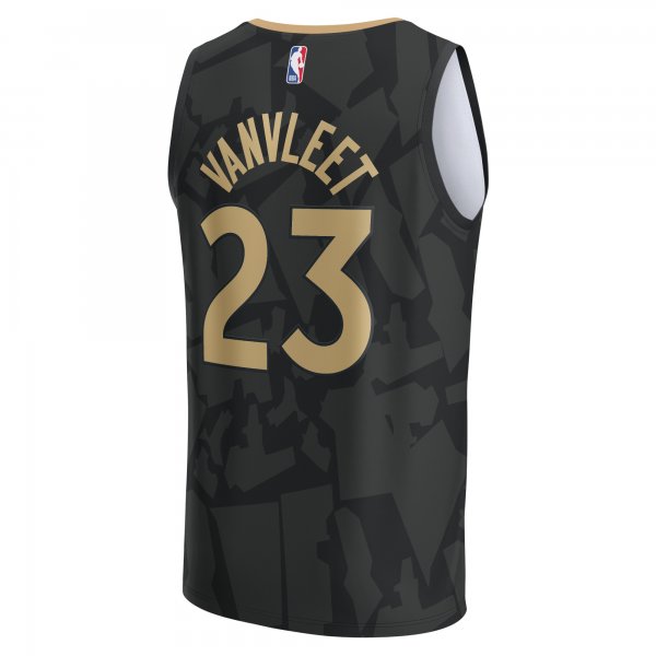 Youth Toronto Raptors Fred VanVleet Fanatics Black Fastbreak Jersey - City Edition