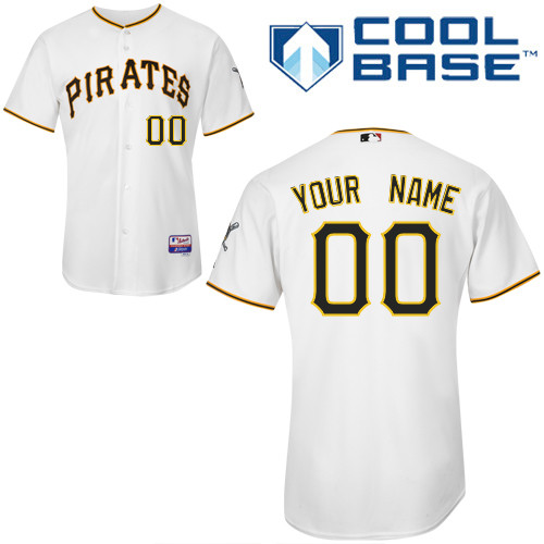 Pittsburgh Pirates Customized White Cool Base MLB Jersey (S-3XL)