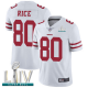 San Francisco 49ers #80 Jerry Rice White Super Bowl LIV Bound Men's Stitched NFL Vapor Untouchable Limited Jersey