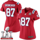 Nike New England Patriots #87 Rob Gronkowski Red Alternate Super Bowl LI 51 Women's Stitched NFL Limited Jersey