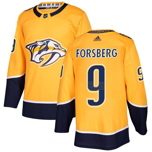 Adidas Nashville Predators #9 Filip Forsberg Yellow Home Stitched Youth NHL Jersey