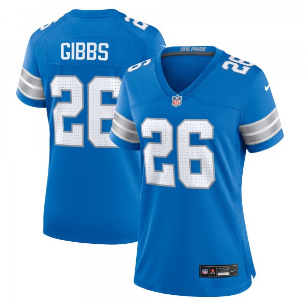 Women's Detroit Lions Jahmyr Gibbs Nike Blue Game Jersey