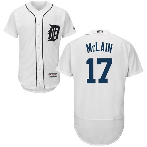 Detroit Tigers #17 Denny McLain White Flexbase Collection Stitched MLB Jersey