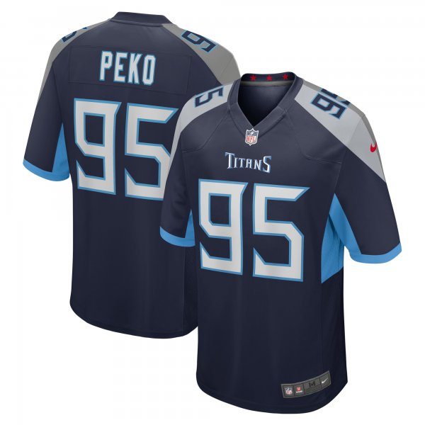 Men's Tennessee Titans Kyle Peko Nike  Navy Team Game Jersey