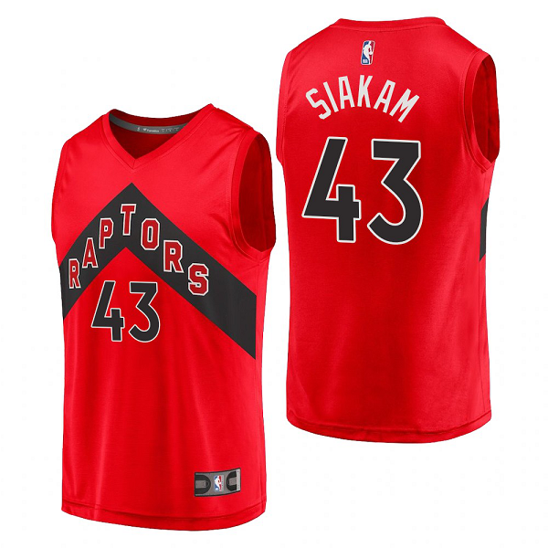 Men's Toronto Raptors #43 Pascal Siakam 2020-21 Icon Red Jersey