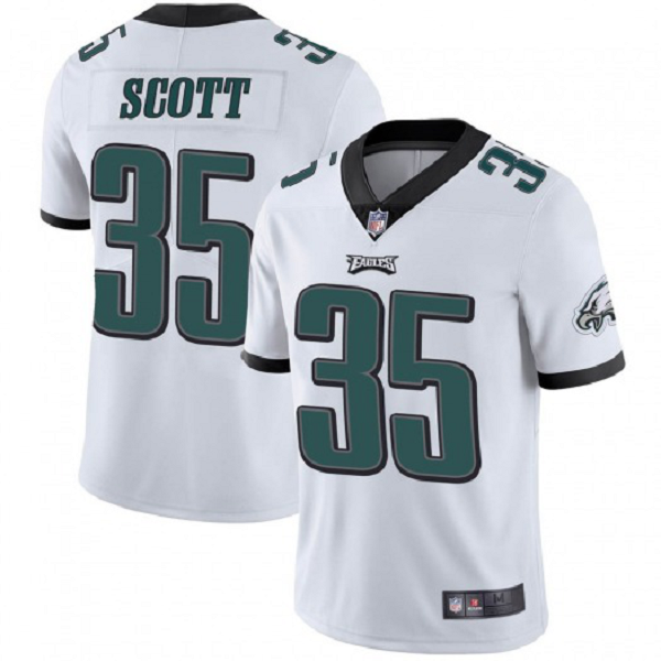 Men's Nike Philadelphia Eagles #35 Boston Scott Limited White Vapor Untouchable Jersey