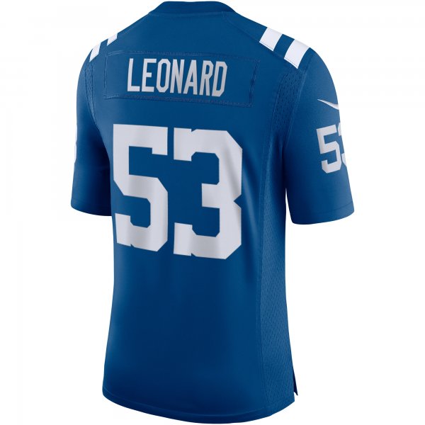 Men's Indianapolis Colts Shaquille Leonard Nike Royal Vapor Limited Jersey