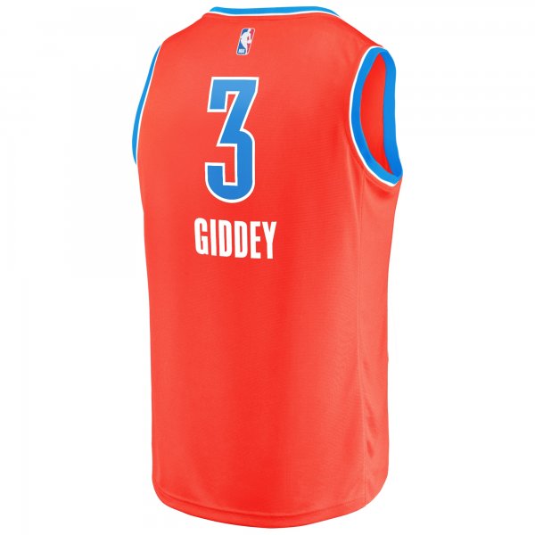 Youth Oklahoma City Thunder Josh Giddey Fanatics Orange Fast Break Replica Player Jersey - Statement Edition