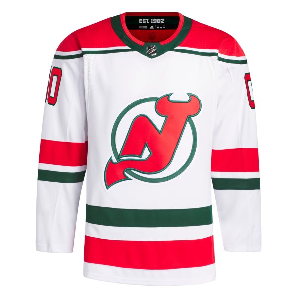 Men's New Jersey Devils adidas White 2022/23 Heritage Primegreen Pro Custom Jersey