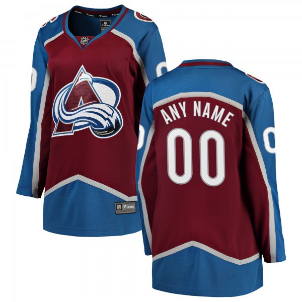 Women's Colorado Avalanche Fanatics Maroon Home Breakaway Custom Jersey