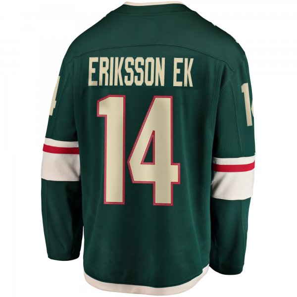 Youth Minnesota Wild Joel Eriksson Ek Fanatics Green Breakaway Player Jersey