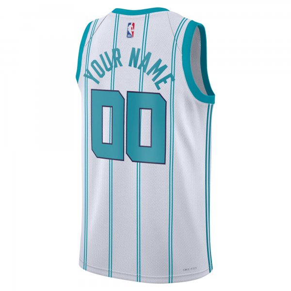 Unisex Charlotte Hornets Jordan Brand White Swingman Custom Jersey - Association Edition