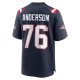 Men's New England Patriots Calvin Anderson Nike Navy Game Jersey