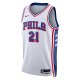 Youth Philadelphia 76ers Joel Embiid Nike White Swingman Jersey - Association Edition