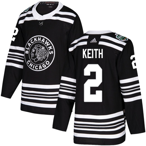 Adidas Chicago Blackhawks #2 Duncan Keith Black 2019 Winter Classic Stitched NHL Jersey