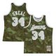 Men's Los Angeles Lakers Shaquille O'Neal Mitchell & Ness Camo Hardwood Classics 1996/97 Ghost Green Swingman Jersey