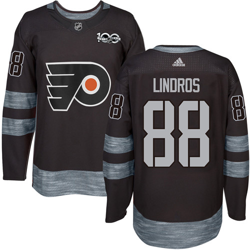 Philadelphia Flyers #88 Eric Lindros Black 1917-2017 100th Anniversary Stitched NHL Jersey