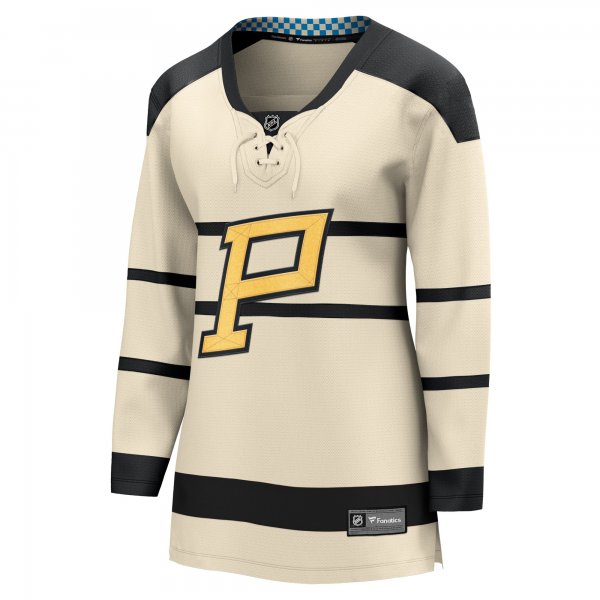 Women's Pittsburgh Penguins Fanatics Cream 2023 Winter Classic Blank Jersey