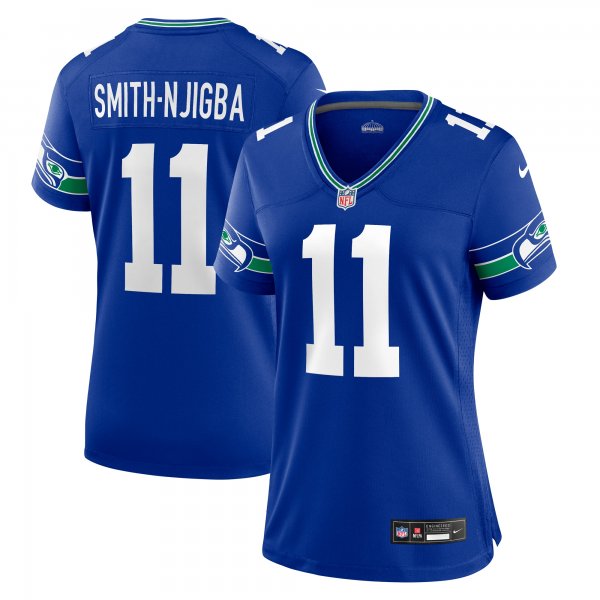 Women's Seattle Seahawks Jaxon Smith-Njigba Nike Royal Throwback Player Game Jersey