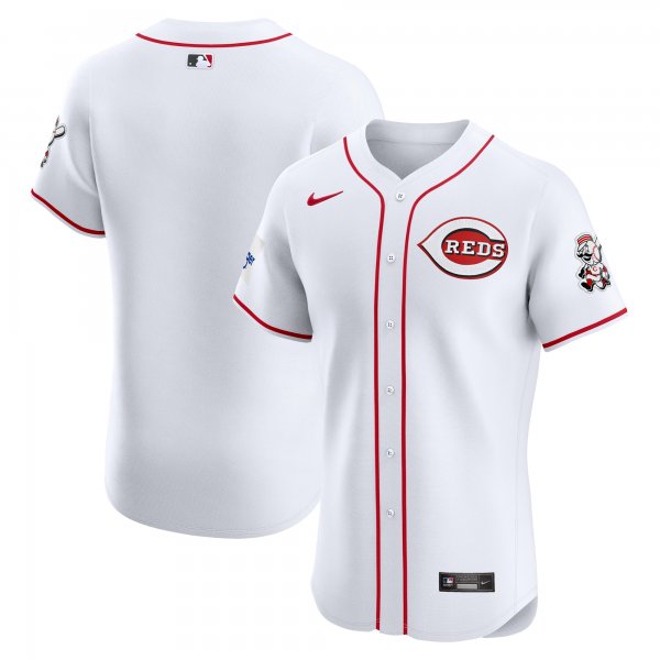 Men's Cincinnati Reds Nike White Home Elite Patch Jersey