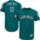 Seattle Mariners #11 Edgar Martinez Green Flexbase Collection Stitched MLB Jersey