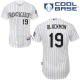 Colorado Rockies #19 Charlie Blackmon White Cool Base Stitched Youth MLB Jersey